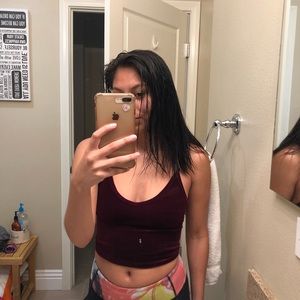 Brandy Melville Velvet Crop Top